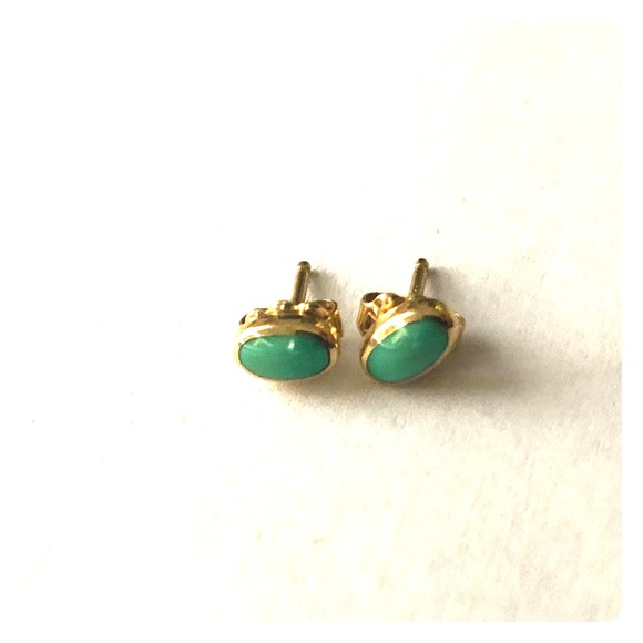 Jewelry - Turquoise & Gold Stud Earrings